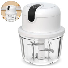 Sähköinen vihannesleikkuri 350 ml, sipulileikkuri ja keittiöleikkuri, USB-ladattava, monitoimileikkuri lihalle, hedelmille, sipuli