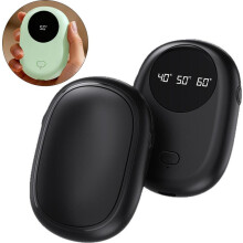 Calentador de manos recargable – Paquete de 2, 1200 mAh, 3 niveles de calor ajustables, batería externa portátil y calentador de