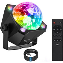 LED DJ -juhlavalo 9 W, violetti, 180 kääntyvä, musiikkiohjattava, kaukosäätimellä, stroboefekti diskoon, lavalle ja juhliin