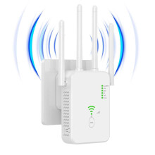 WiFi-toistin, WiFi-vahvistin, 1200 Mbps, WiFi-kantaman pidentäjä, kaksikaistainen WiFi-vahvistin, neljällä ulkoisella antennilla,