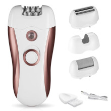 Depiladora femenina 4 en 1 inalámbrica con luz LED, 2 velocidades, para rostro, axilas, piernas, zona íntima y línea del bikini, i