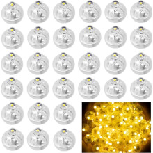 100 mini-LED-ilmapallovaloa, lämpimän valkoiset pyöreät juhlavalot syntymäpäiville, häihin, paperilyhtyihin, joulukoristeisiin
