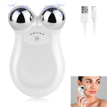 Dispositivo facial de microcorriente, masajeador facial multifuncional 5 en 1, 350 mAh, para el antienvejecimiento, lifting y reaf