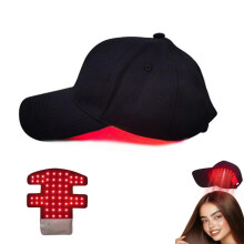 Gorro láser para el cabello, luz roja anticaída, 4 modos (660 nm + 450 nm + 850 nm), 56 LED, panel de luz roja desmontable, unisex