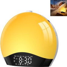 Päivänvaloherätyskello, auringonnousu-/laskusimulaatio, Bluetooth, 18 väriä, 20 kirkkaustasoa, 22 luontoääntä, FM-radio