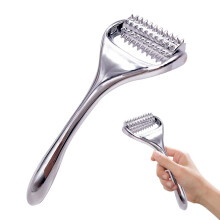 Rodillo de microagujas metálico, rodillo de masaje para rostro y cuerpo, combate eficazmente las arrugas, los poros dilatados, las