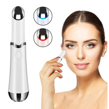 Masajeador ocular con función de calor a 42 C, masajeador ocular eléctrico con vibración y luz LED, contra ojeras e hinchazón, d