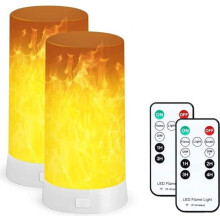sarjaa LED-liekkilamppuja kaukosäätimellä, USB-ladattava, vedenpitävä, jouluun, halloweeniin, juhliin, sisä- ja ulkokäyttöön.