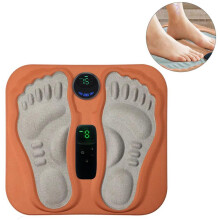 EMS fotmassageapparat – 3D fotmassageapparat för stickningar och nervsmärta, 15 intensiteter, bärbar, 30x29 cm