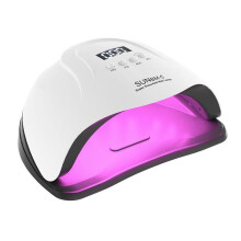 280W UV LED Nail Lamp for Gel Nails, 66 Beads Red Light, 4-Level Speed Adjustment, Digital Display, Fast Drying, Detachable Base, White
