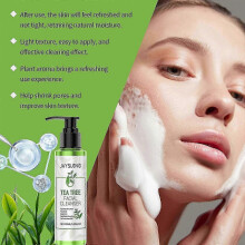 Tea Tree Cleansing Gel for Oily Skin - Deep Oil Control , Brightening Facial Cleanser with Aloe Vera for Glowing, Clear, and Refreshed Skin