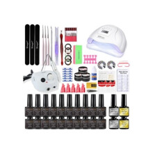 Gel Nail Kit for Manicure and Pedicure – UV Lamp, Gel Polish, Gel Remover, Accessories Set