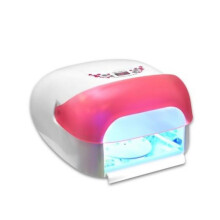 Evershine 4-Tube UV Nail Lamp 36W Manicure Pedicure Lamp with Fan Timer Sensor Start White Pink