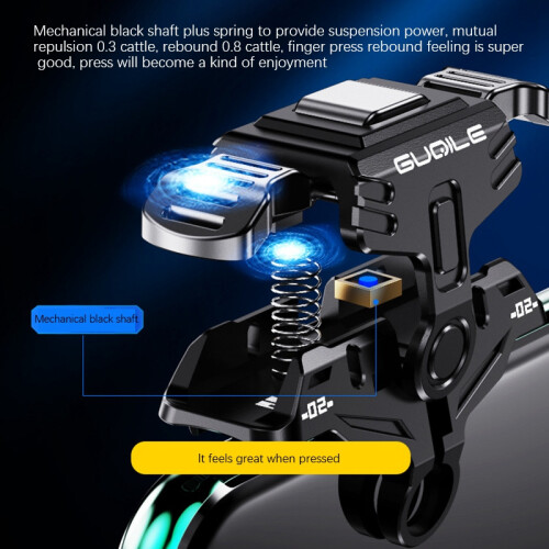 2Pcs Mobile Game Controller Mobile Phone Game Button Game Trigger Shooter for Pubg Mobile Gamepad Button Aim Key ,A 1