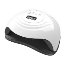 168W UV LED Nail Lamp, Yakesi Professional Nail Dryer, LCD Display, Fast Curing Light, White/Black