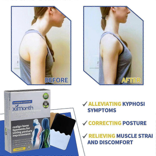 Posture Correction Patch with Natural Extracts  Relieve Kyphosis & Muscle Strain, 6 Pack 2