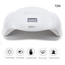 LAMPA SUNx plus 72W UV LED Nail Lamp - Professional Curing Light, Dual Sensors, Timer for 2 Hands, Smart Display