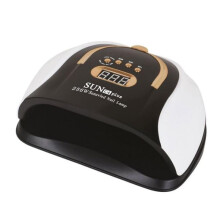 256W LED/UV Nail Lamp, 22.8x18.1x9.1cm, Black, Fast Curing, Semi-Permanent Manicure