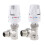 Automatic Thermostatic Radiator Control Valve G1/2 Inch Angle Valve for Floor Heating Copper Radiator 1
