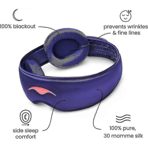 Manta sleep mask with light blocking and zero intraocular pressure, comfortable and adjustable, perfect for sleeping