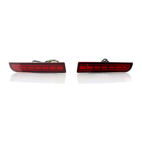 Rear Bumper Reflector Brake Lights Sequential Turn Signal Light for  Lancer 2008-2017 Evolution X 2011-2012