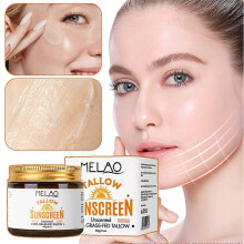 Beef Tallow Sunscreen SPF50 Sweatproof Water Resistant Unscented Sunscreen Balm UV Protection Cream Skin Care Products