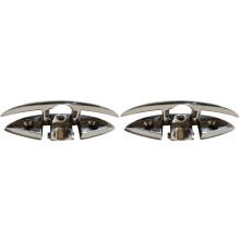 2X Boat Deck Foldable Cleat 5-Inch Removable Pre-Drilled Mooring Cleats Polished Glossy Kayak Yacht Cleats Part