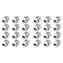 24 Szt. Beznarzędziowego Złącza Żeńskiego do Żeńskiego Modułu Ethernet Cat6 RJ45, Gniazdo Gigabit Panel (Niekompatybilne z Panelem Krosowym)