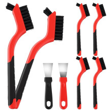Ensemble de 6 Brosses de Nettoyage en Nylon Anti-Rayures avec Tête et Deux Petites Pelles pour L'Entretien Quotidien de Votre Voiture