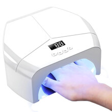 Rqiurpn 298W UV LED Nail Lamp 72 Beads, 4 Timers, Quick Dry, Smart Sensors for Manicure & Pedicure, White