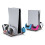For PS5 Vertical Stand with Heat Sink, Charging Dock for PS5Pro/PS5Slim/ VR2 Console 4