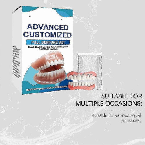 Full Denture Set, Upper and Lower False Teeth for Men Women, Perfect Fit 2