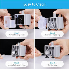 2X Cat Water Fountain Pump, Replacement Pump for Stainless Steel Pet Water Fountain, Pet Fountain Pump for Adjustable