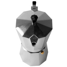2X Italian Aluminum Moka Pot European Coffee Equipment Octagon Moka Coffee Pot 1 Cup (50Ml)