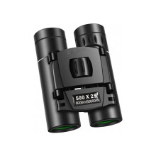 500x25 HD Hochleistungsfernglas, 5000 m Reichweite, faltbares Kompaktfernrohr für die Jagd, Schwarz