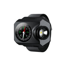 Lampe torche LED rechargeable de 1000 lumens pour la course à pied, 5 modes d'éclairage, étanche, avec boussole intégrée