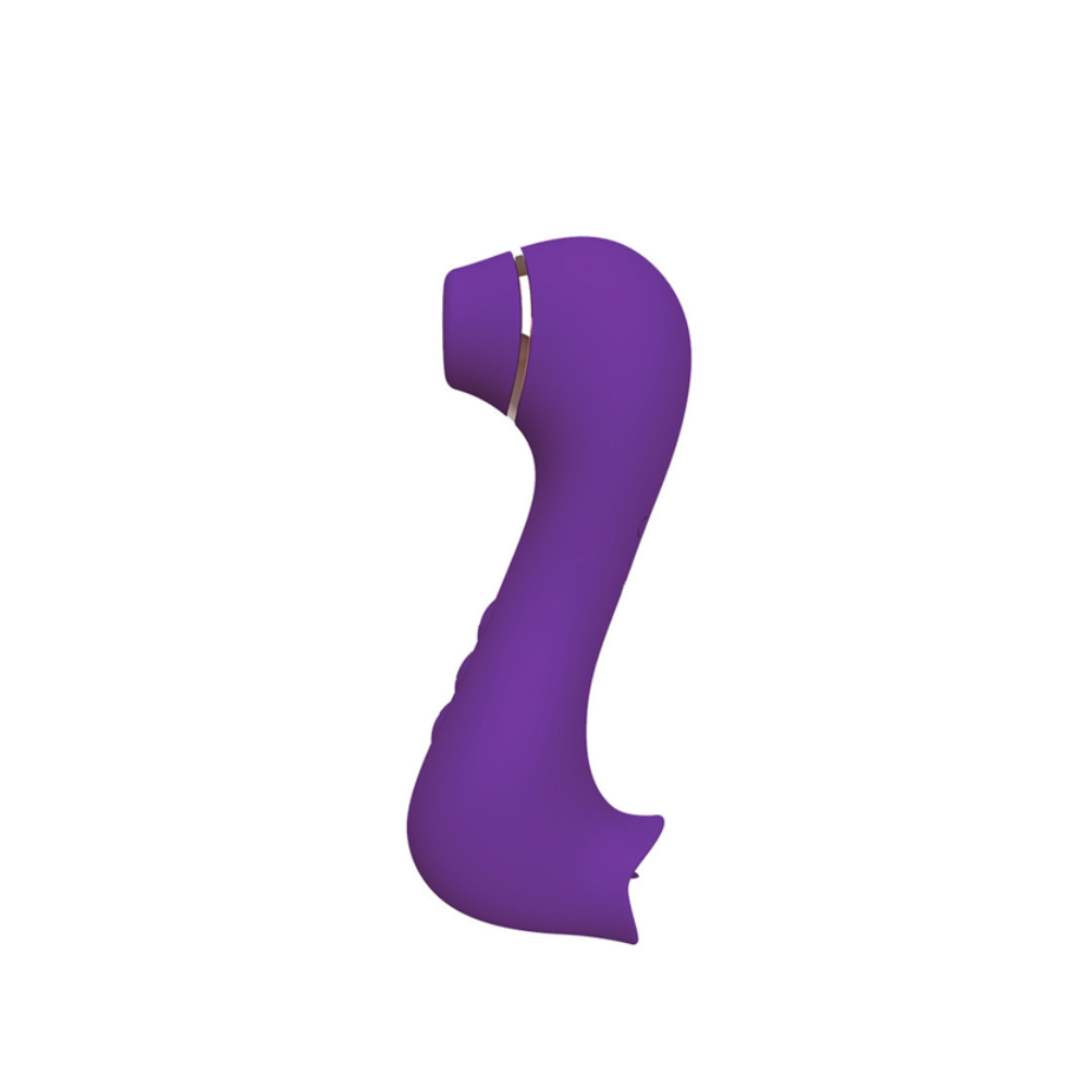 Purple 2 In 1 Female Vibrator, Clitoral Licking And Suction Dildo, 10 Modes, For Intimate Pleasure