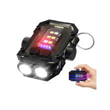 Mini-LED-Taschenlampe 900 lm, wiederaufladbar per USB-C mit 3 Helligkeitsstufen, kompakte Taschenlampe