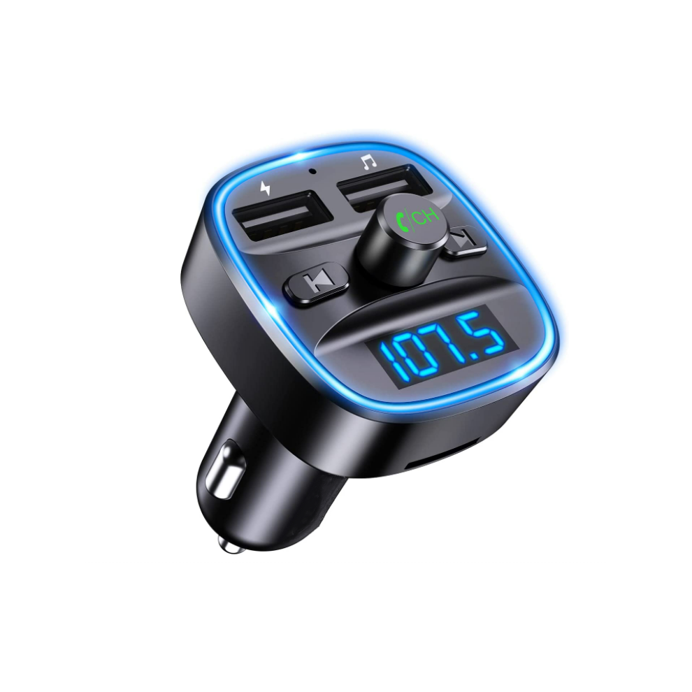 Dual-Port Car Fm Transmitter With Fast Charging, Bluetooth 5.0 And Hands-Free Calling For Vehicles 6083684981166