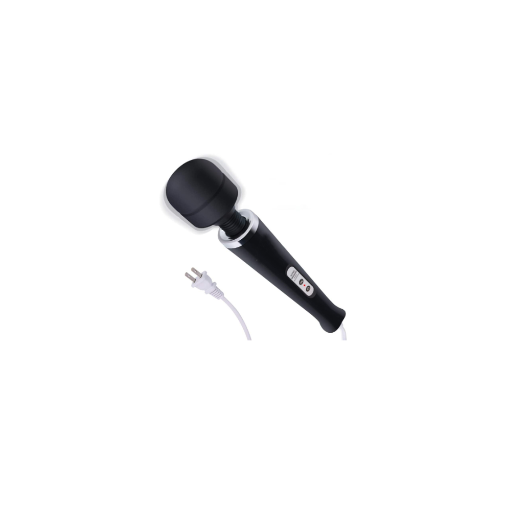 Wired Powerful Handheld Wand Massager with 10 Pulse Settings, Personal Full Body Therapy Tool, Black