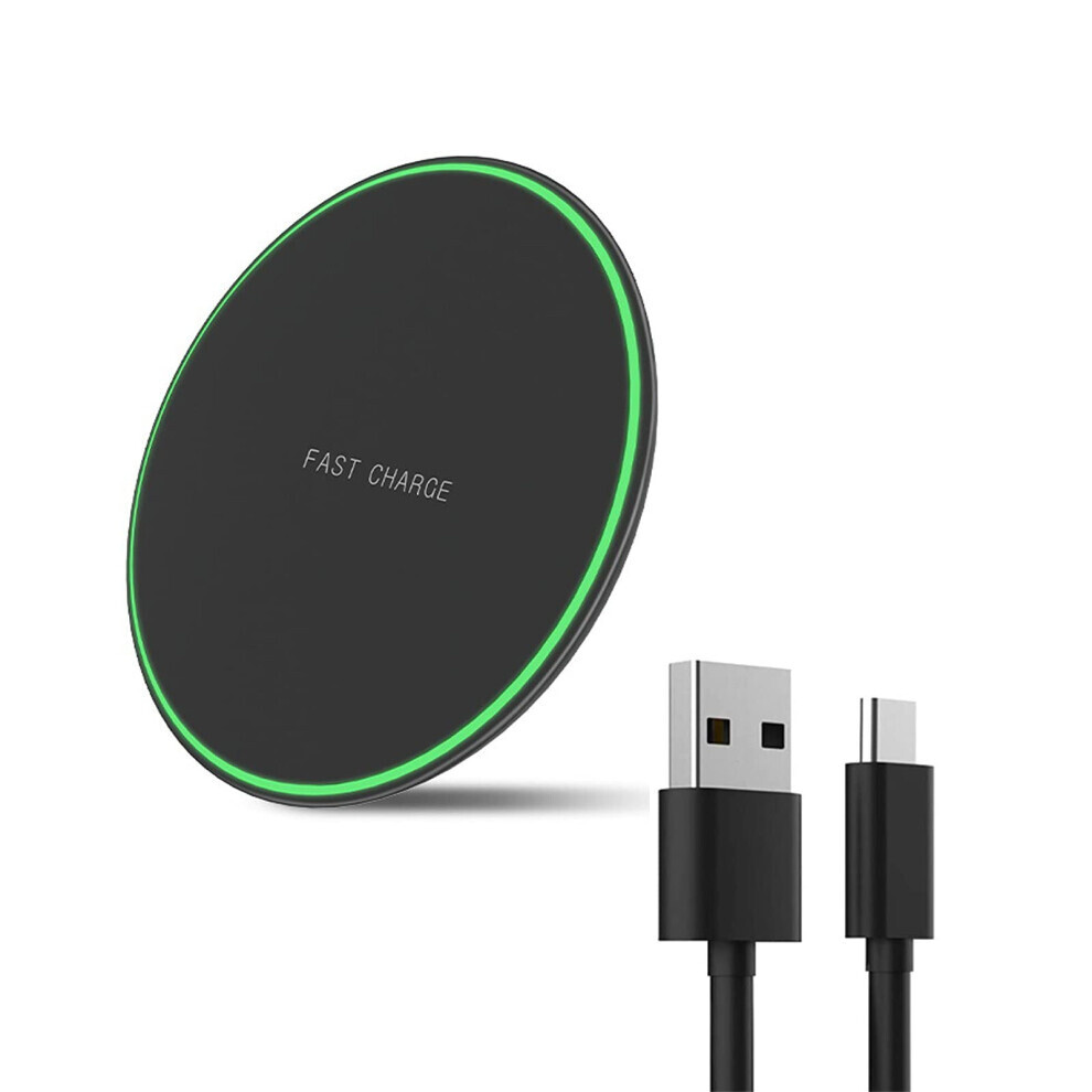 15W Wireless Charger Pad With Usb-C Cable, Fast Charging For Android Phones And Qi-Enabled Devices 6083684981425