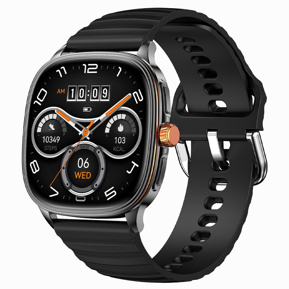 Amoled Bluetooth Calling Smartwatch With Voice Control, Fitness Tracker, For Daily Wear Black 6083684981760