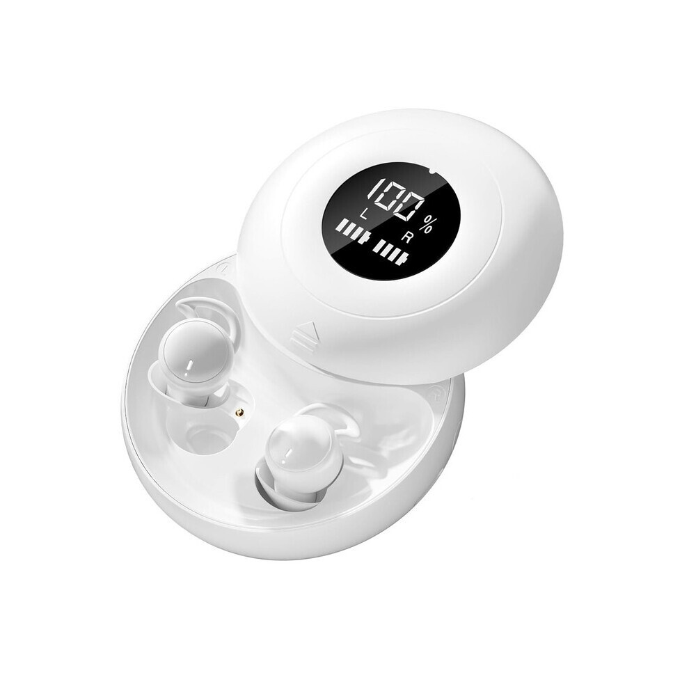 Bluetooth 5.4 Sleep Earbuds, Mini Invisible Silicone Earbuds For Side Sleepers, Noise Blocking, Led Display, White 6083684982200