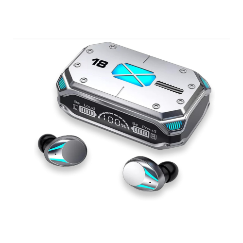 Bluetooth 5.3 True Wireless Earbuds, Environmental Noise Cancelling, IPX7 Waterproof, White