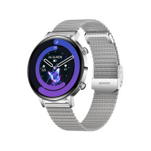 Women's Smartwatch 1.32 Inch AMOLED Bluetooth Calling Music IP68 Waterproof Fitness Tracker for Android and iOS, Silver