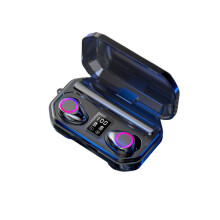 LED Display True Wireless Bluetooth Earbuds, Siri Voice Control, Noise Cancelling, IPX4 Waterproof, Black