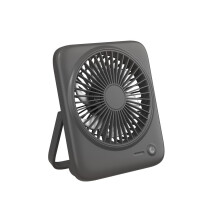 Ventilateur portable 3 en 1 avec batterie externe intégrée, 4000 mAh, rechargeable par USB, silencieux, noir