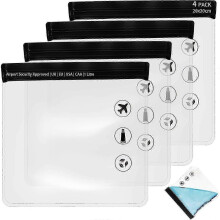 4Pcs Airport Security Liquids Bags - Clear Toiletries Bag