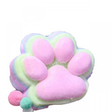 (Rainbow) Slow Rising Squishy Cat Paw Stress Relief Toy 12cm 220g Multicolor PINCH Family
