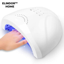 (Black) 48W LED UV Nail Lamp, 30 LED Beads, Smart Sensor, Timer 5/30/60s, Fast Curing Gel and Polish, Removable Base, for Home and Salon, White